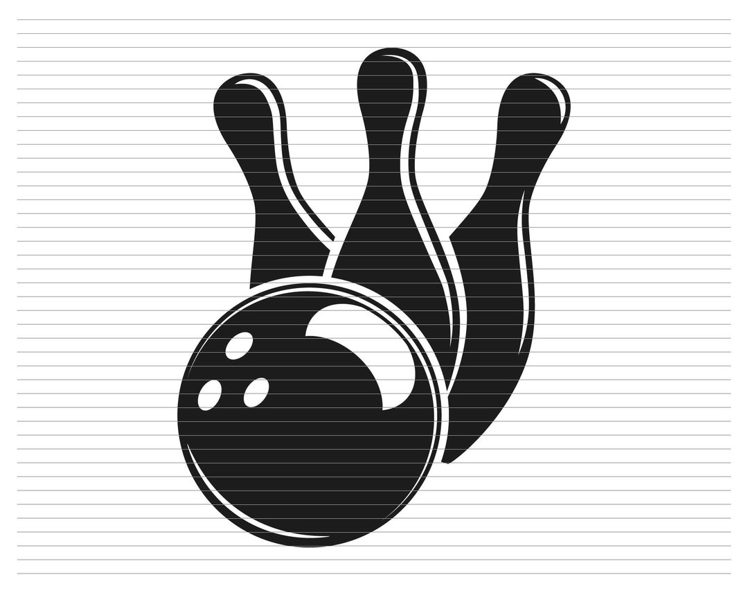 BOWLING SILHOUETTE SVG, Bowling, Bowling Pin, Pin, Bowling Ball