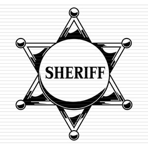 SHERIFF BADGE SVG, police badge, police svg, sheriff svg, police dept, police clipart badge, badge clipart, police department,  d691