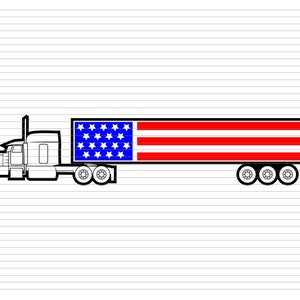 Truck flag svg semi truck svg truck clipart tractor truck 18 Wheeler Svg truck driver svg driver clipart truck driver svg semi truck d776
