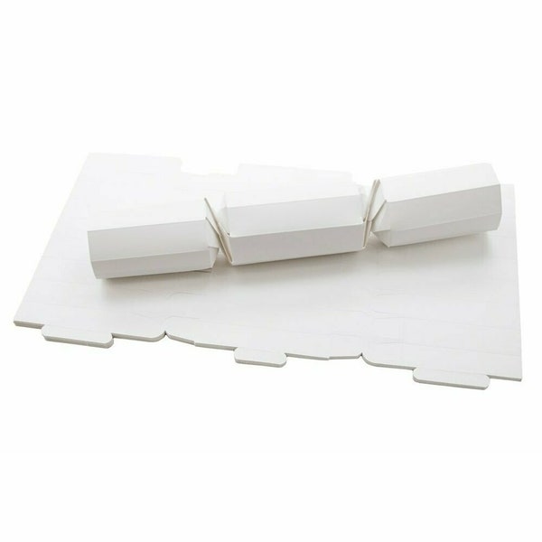 DIY Christmas Crackers Kit - 12 White Board Blanks, Kids Christmas craft activity, Eco Friendly recycled wedding crackers