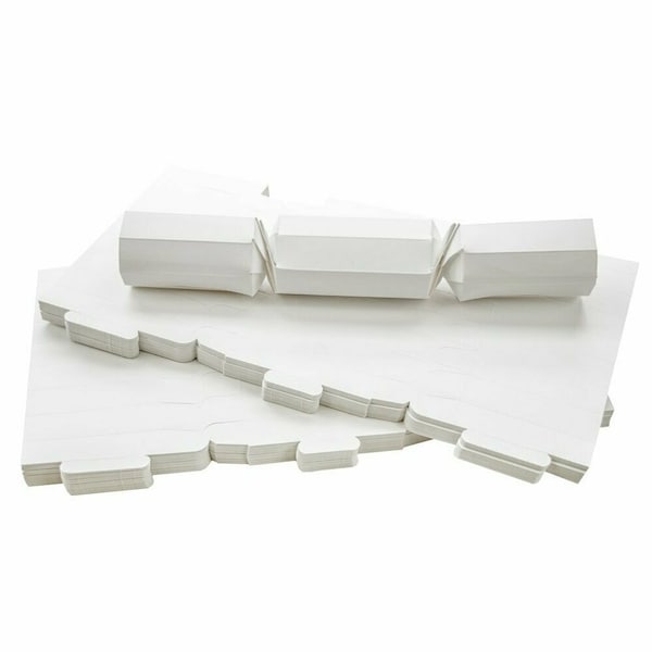 DIY Christmas Crackers Kit - pack of 100 White Board Blanks, Kids Christmas craft activity, Eco Friendly recycled wedding crackers