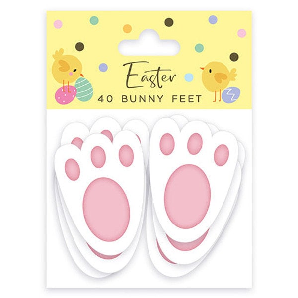 Easter Bunny Paper Footprints x 40, Easter Egg Hunt props, Easter Craft activity for kids, Fun Easter craft for children, Easter Gifts