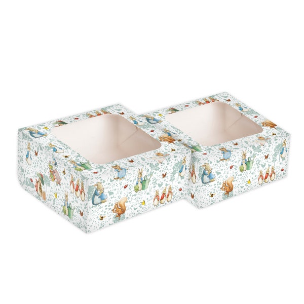 Peter Rabbit Square Cake Boxes with Window x 2, Beatrix Potter cake supplies, baking products