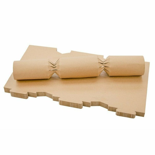 DIY Christmas Crackers Kit - pack of 50 Recycled Kraft Board Blanks, Kids Christmas activity