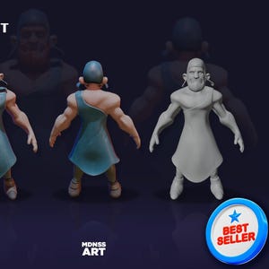 カスタム 3D キャラクター モデリング、ゲーム アセット、リギング、Blender、レンダリング、T ポーズ、スカルプト、3D モデル、アーマー、3D キャラクター、マスコット、レンダリング