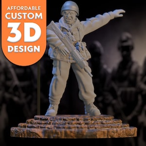 Custom 3D, Modern Era, STL File only, Modern Infantry Resin Figures,  Modern Era, Military Action Figures, STL File