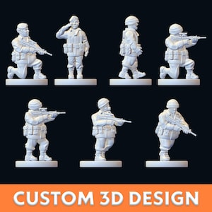 Custom 3D, Modern Era, STL File only, Modern Infantry Resin Figures, Modern Era, Military Action Figures, STL File,STL File/Digital Download