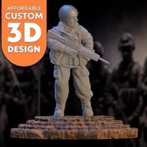 Figuras de resina de infantería moderna, miniaturas de juegos de guerra, figuras de acción militares, solo archivo STL, 3D personalizado, era moderna