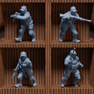 Custom 3D, Modern Era, STL File only, Modern Infantry Resin Figures, Modern Era, Military Action Figures, STL File only/Digital Download