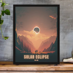 Space art print | Solar Eclipse Poster print | Galaxy art print | NASA Astronomy art |Space Print | Space Poster | outer Space | Wall Decor