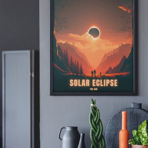 Space Art Print | Solar Eclipse Poster Print | Galaxy Art Print | NASA ...