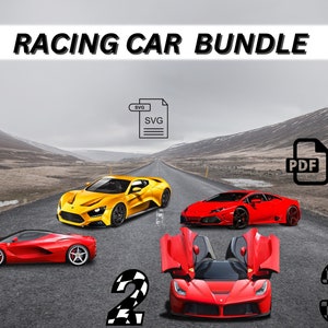 Rennwagen Bundle, Retro Rennauto, Rennwagen SVG, Clipart eines Rennwagens, Silhouette, Rennwagen Bundle svg png, Clip Art sofortiger Download
