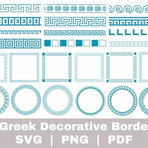 Greek Key Frame SVG, Greek Pattern, Greek Decorative Border SVG, Greek Decorative Elements Meanders Border SVG