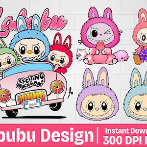 Labubu PNG Bundle, Cute Labubu Clipart, Labubu Pack, Digital Download, Labubu Transparent PNG, Cartoon Character Art, Printable Labubu Image