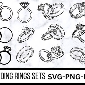 File SVG per fedi nuziali, file vettoriali SVG per anelli di fidanzamento, vettore sposo e sposa, anello di diamanti svg, matrimonio SVG, matrimonio SVG, silhouette