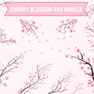 Kirschblüte SVG, Kirschblüte Png, Kirschblüte Clipart, SVG-Dateien für Cricut, rosa Blumen dafür, Instant Download