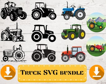 Tractor Set01 SVG Bundle, Tractor PNG Collection, Clipart, Detailed ...