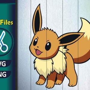 Cute Cat Eevee gelaagde SVG Gratis Pokemon SVG, bruine kat, png