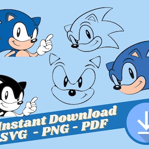 620+ Sonic clipart PNG, Printable png, svg, exp, dxf, Sonic digital st