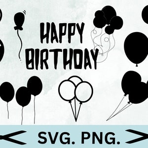 Balloons svg Bundle | Set of Balloon Designs |Files for Cricut & Silhouette | p