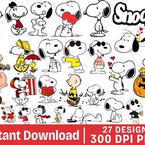 Snoopy Dog PNG, cartoon hondenbundel, retro puppy png, vintage hond clipart, cartoonstijl, grappige hond, digitale download, sublimatieontwerp,