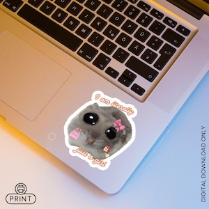 Meme divertido de hámster "Soy solo una niña" PNG para lindos proyectos de bricolaje