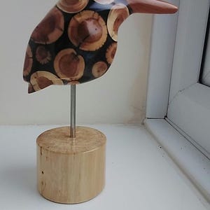 KINGFISHER hand carved from resin and wood