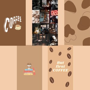 Coffee Aesthetic Digital Download Phone Wallpaper