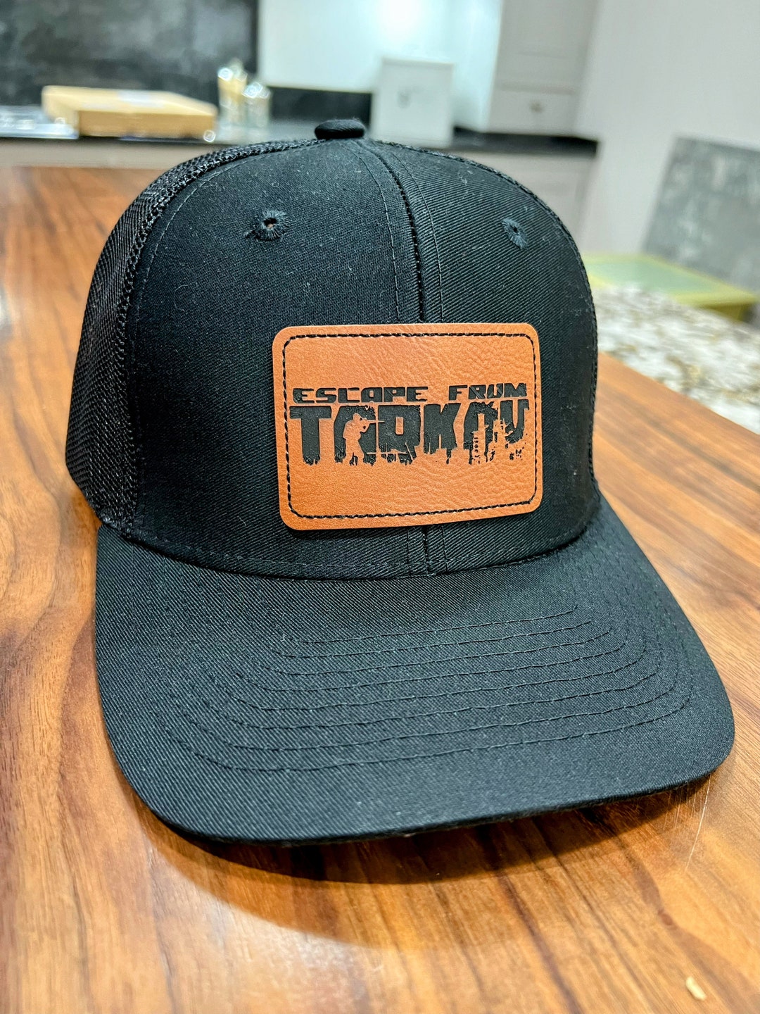 Escape From Tarkov Logo Trucker Hat Cap Leather Patch Etsy UK