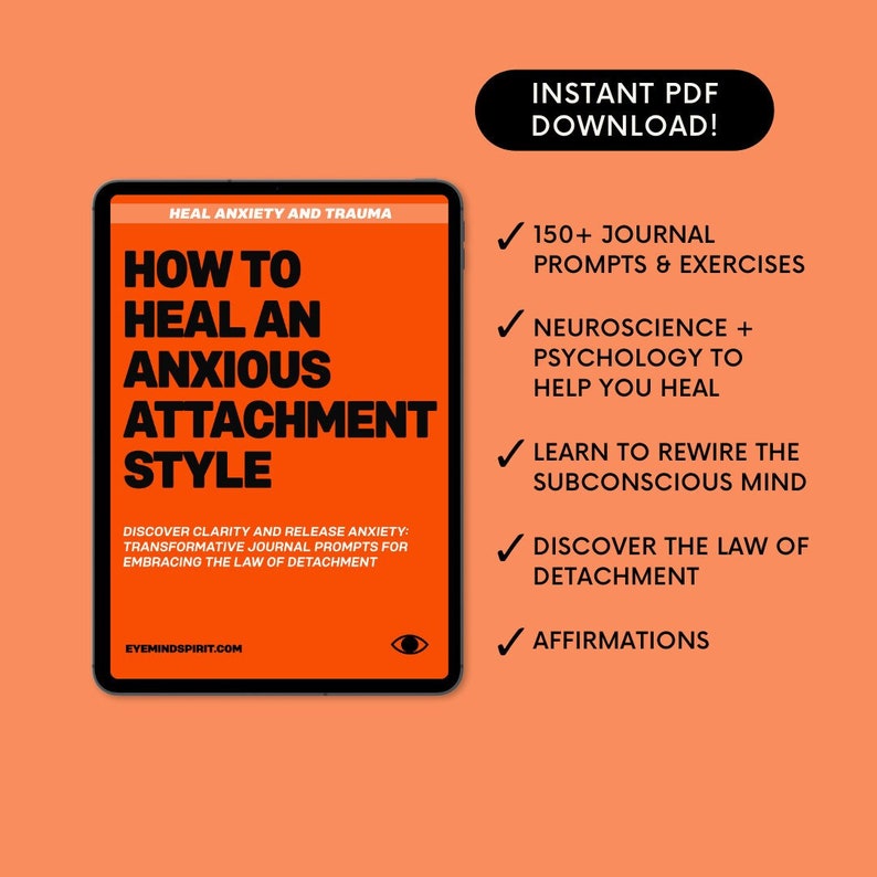 How to Heal an Anxious Attachment Style: Self Therapy Journal - Etsy