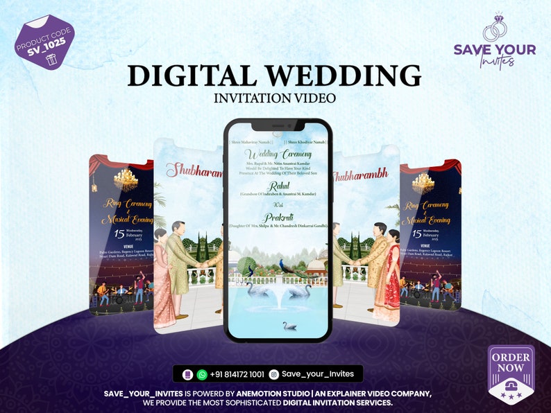 Buy Indian Wedding Invitation Video Custom Wedding Invite Online in