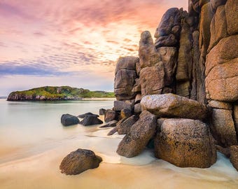 Donegal Sunset Landscape Print, Carnboy Cliffs, Wild Atlantic Way