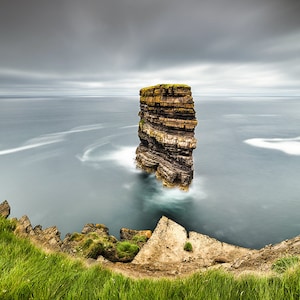 Downpatrick Head, Ballycastle, County Mayo Landscape, Irish Landscape Photography, Ireland photo print, Dun Briste, Wild Atlantic Way Print