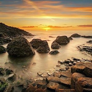 Giants Causeway County Antrim Northern Ireland, Causeway Coast Landscape Photography,I rish Landscape Print, Irish Scenery, Fine Art Print