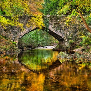 Ivy Bridge, Tollymore Forest, County Down Northern Ireland, Irish Landscape Print, Landscape Photography Ireland, Autumn, Mourne Mountains