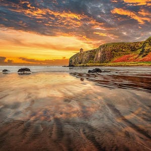 Tempio di Mussenden, fotografia di paesaggi irlandesi, stampa di paesaggi irlandesi, foto dell'Irlanda, contea di Derry, arte murale irlandese, stampa di paesaggi irlandesi