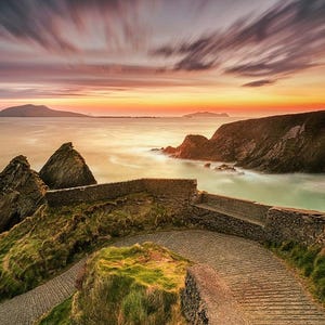Irish Landscape Print, Dunquin Harbour, Wild Atlantic Way, Dingle Peninsula County Kerry, Print of Ireland, Slea Head, Kerry Landscape Photo