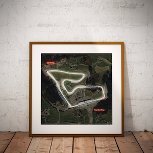 Red Bull Ring — Pôster com o mapa da pista de corrida