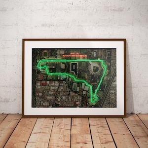 Autódromo Hermanos Rodríguez — Pôster Mapa do Autódromo
