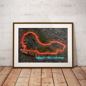 Albert Park Circuit — Racing Track Map Poster
