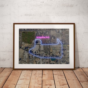 Circuit urbain de Las Vegas — Poster de la carte du circuit de course