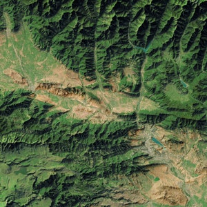 Georgia Imágenes satelitales de alta resolución Póster de mapa imprimible imagen 3