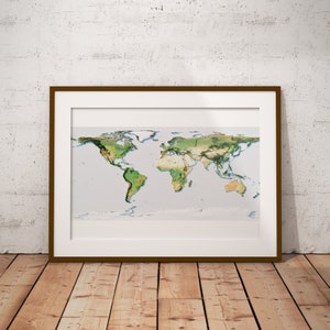 The World — Alpha Shaded Reliefkarte Poster