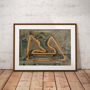 Circuit international de Bahreïn — Poster de la carte du circuit de course