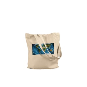 World Bathymetry Map Tote Bag: Satellite Ocean Topography