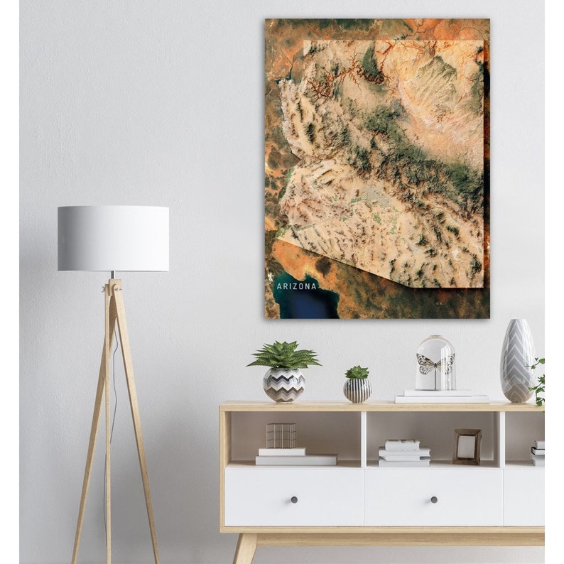 Arizona High-resolution Satellite Imagery US Printable Map - Etsy