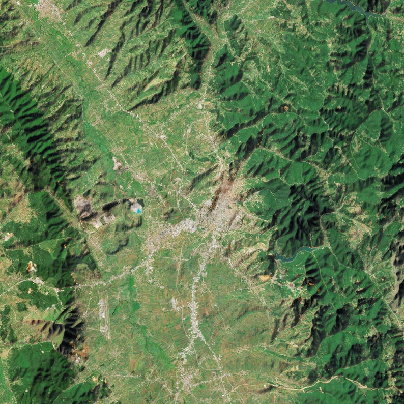 Kosovo High-resolution Satellite Imagery Printable Map - Etsy