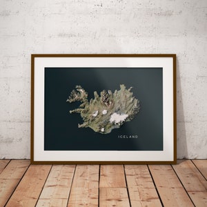 Island — Satellitenbilder Kartenposter
