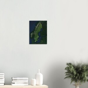 Sweden High-resolution Satellite Imagery Printable Map Poster - Etsy
