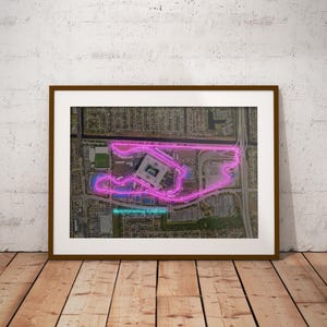 Miami International Autodrome — Racing Track Map Poster